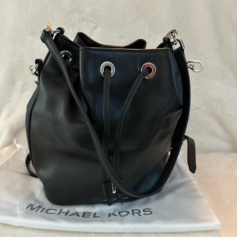 Michael Kors Black Drawstring Shoulder Bag - Picture 5 of 7